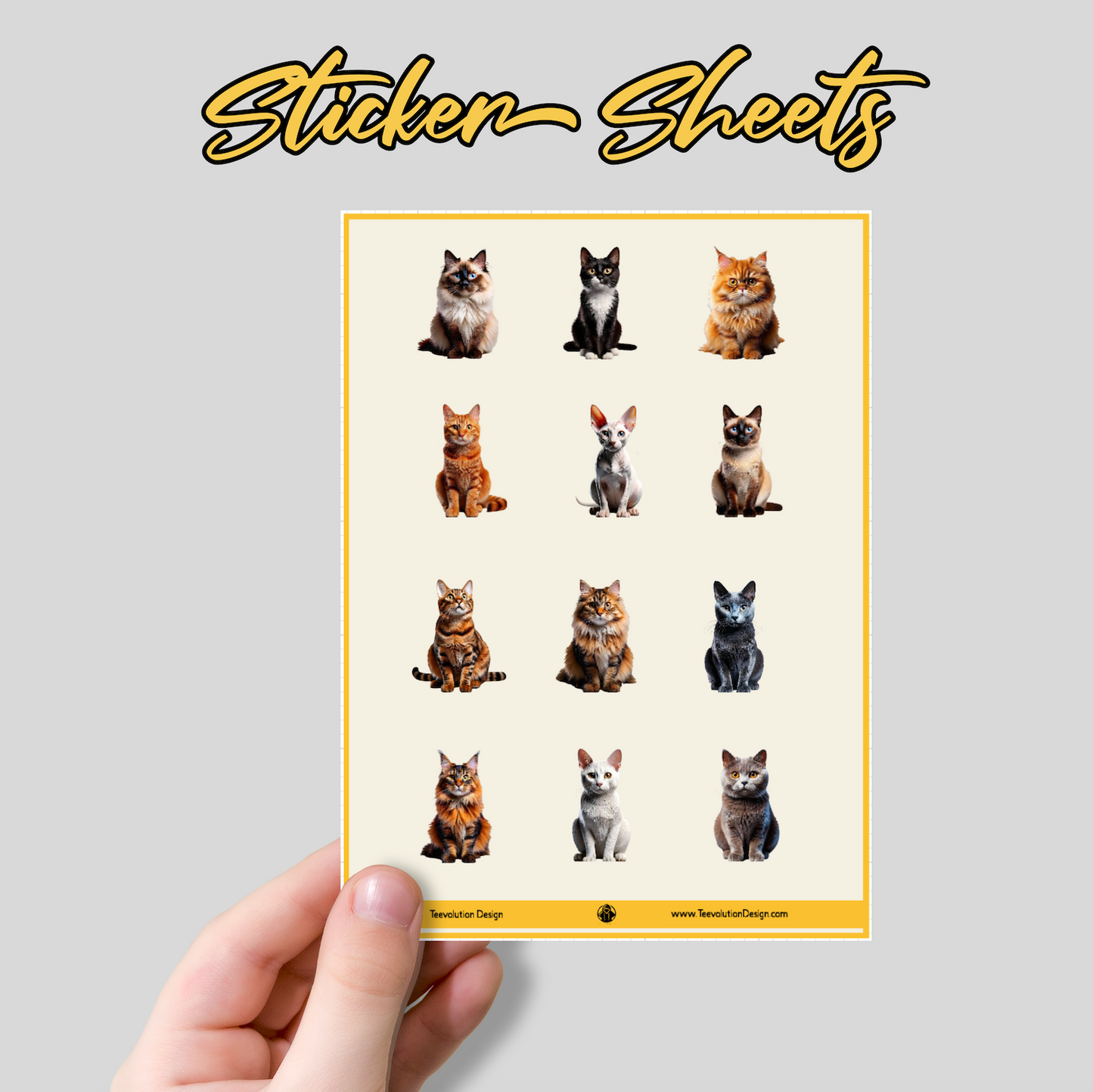 Cat Breed Sticker Sheet