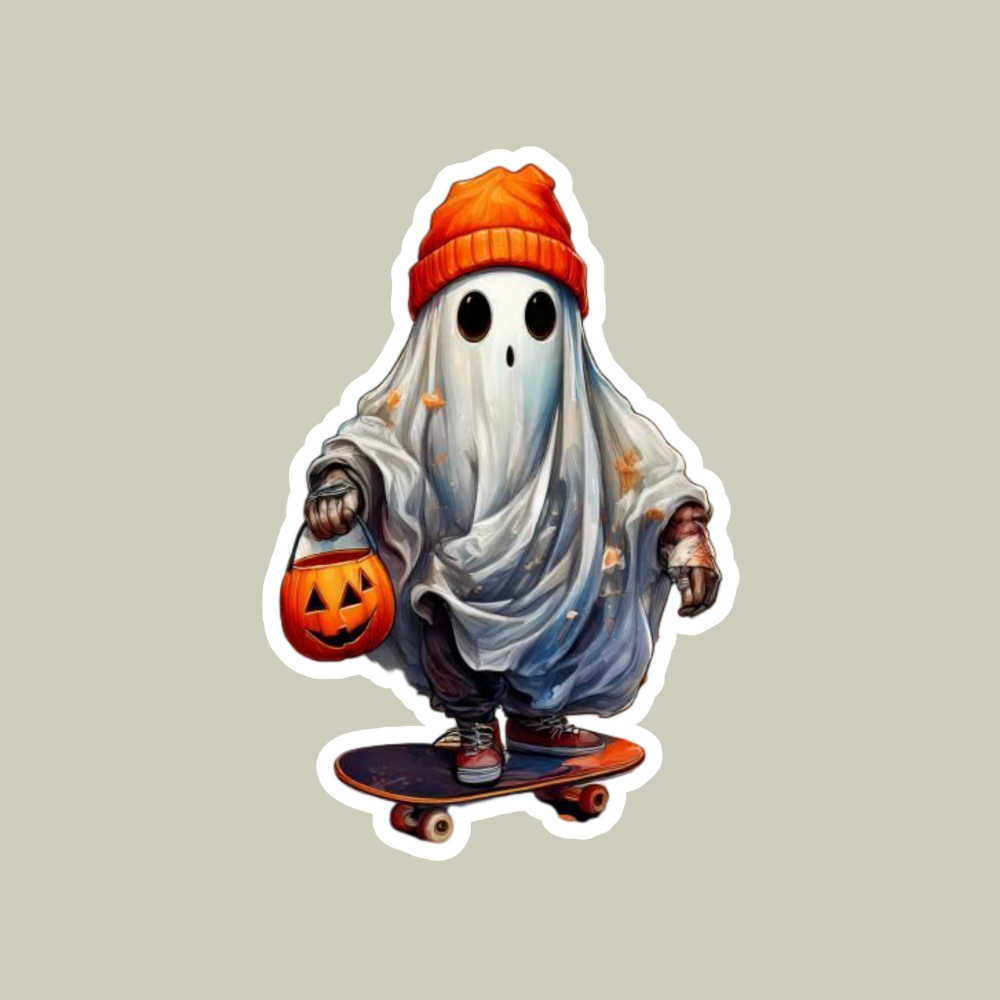 Skater Ghost Sticker