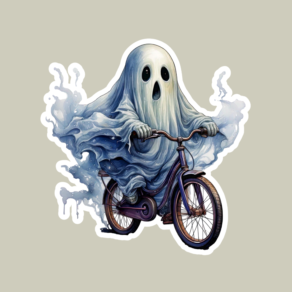 Biker Ghost Sticker
