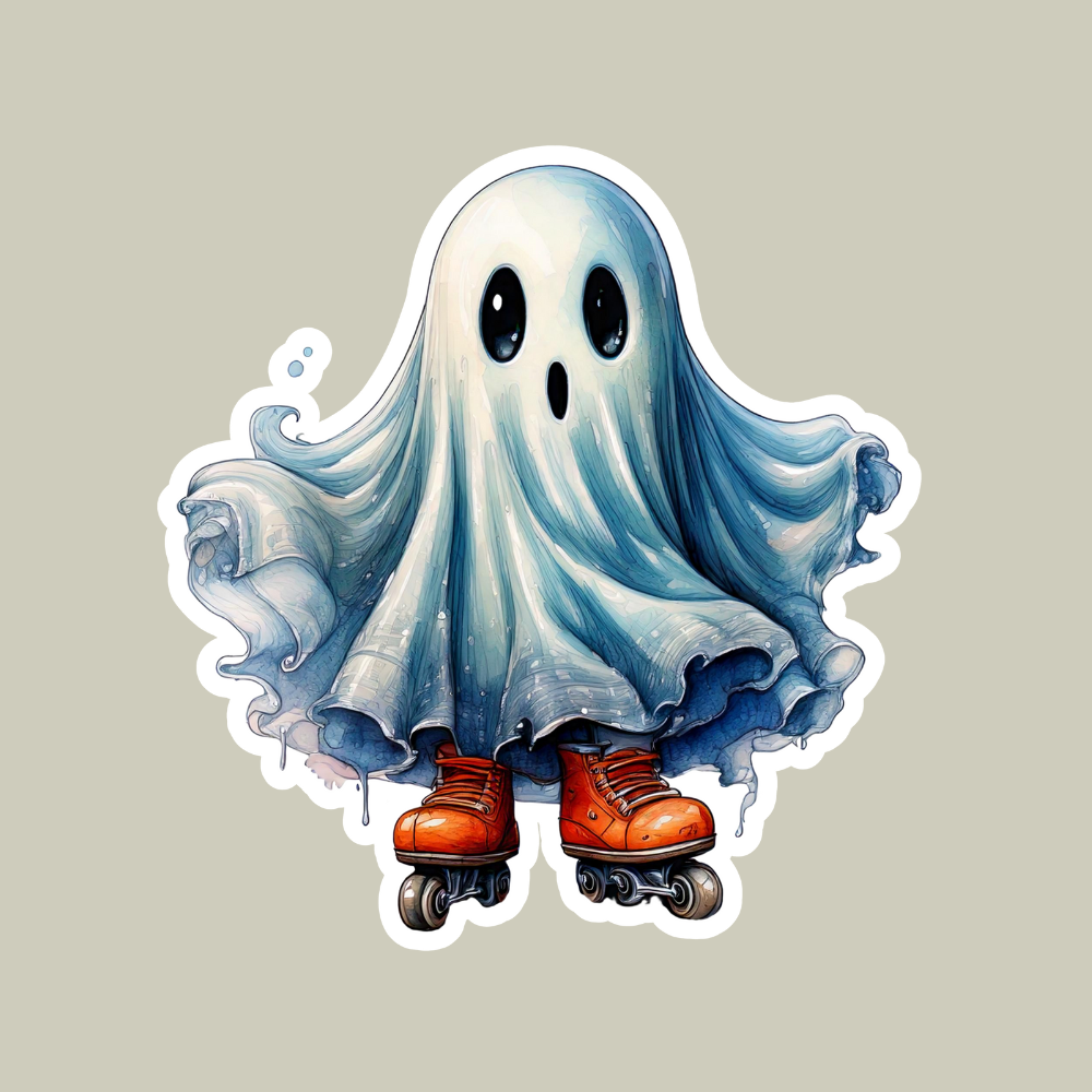 Skating Ghost Sticker