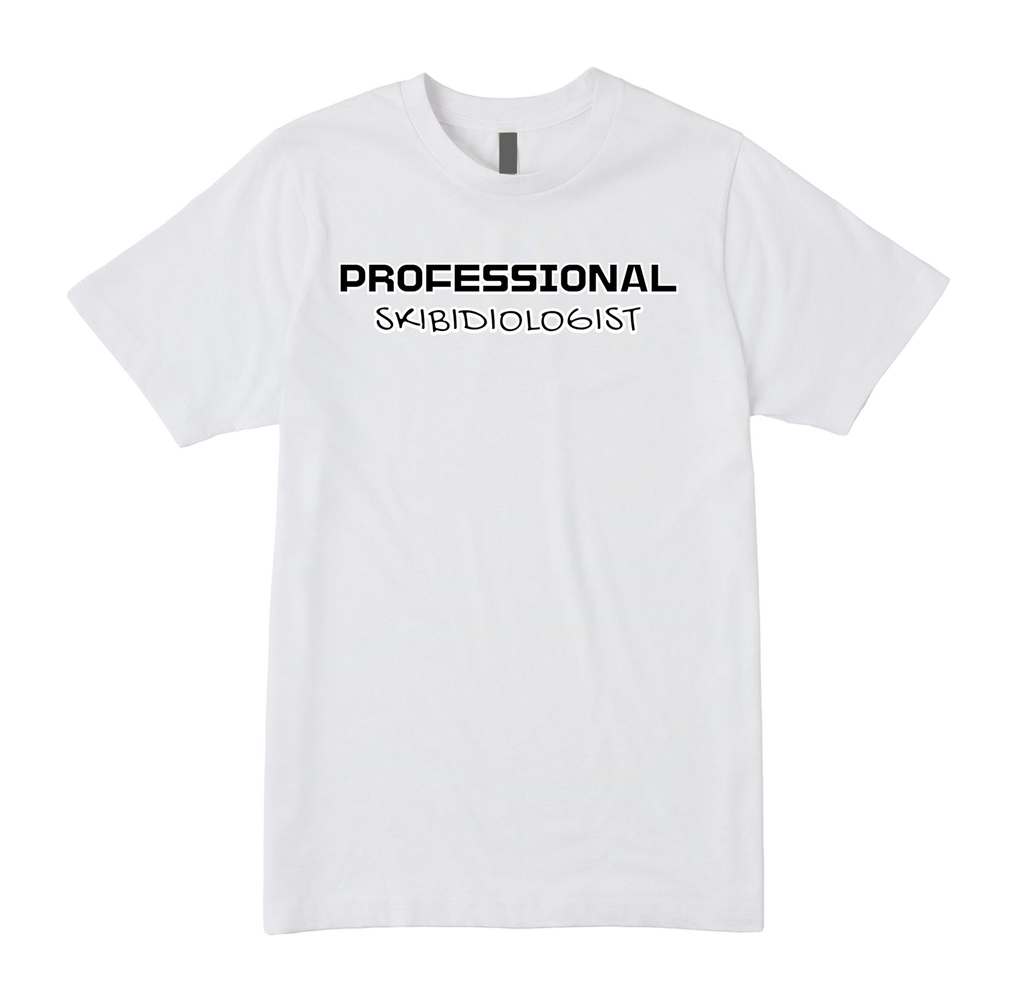 Professional Skibidiologist - Black and White Print