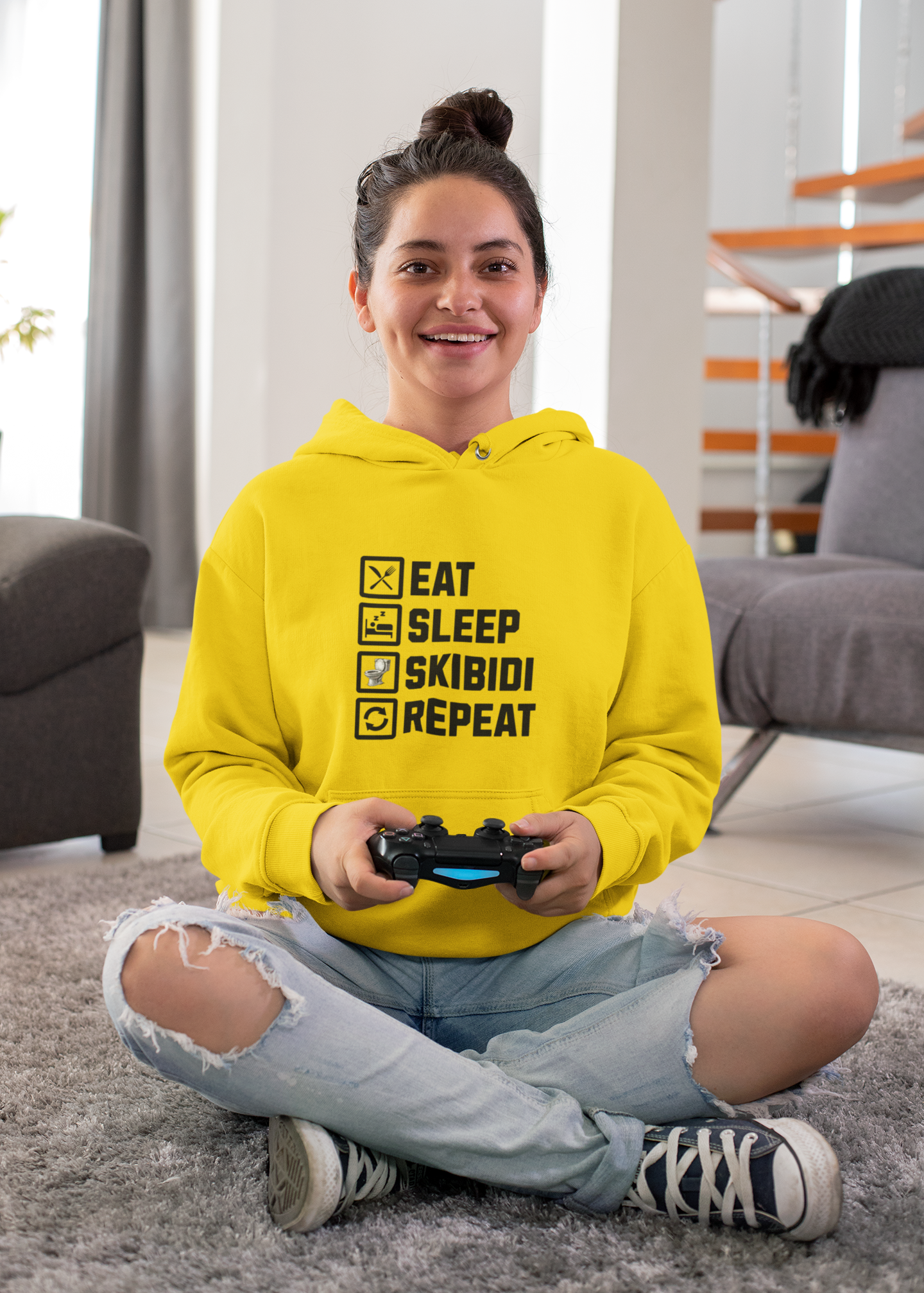 Eat Sleep Skibid Repeat Hoodie