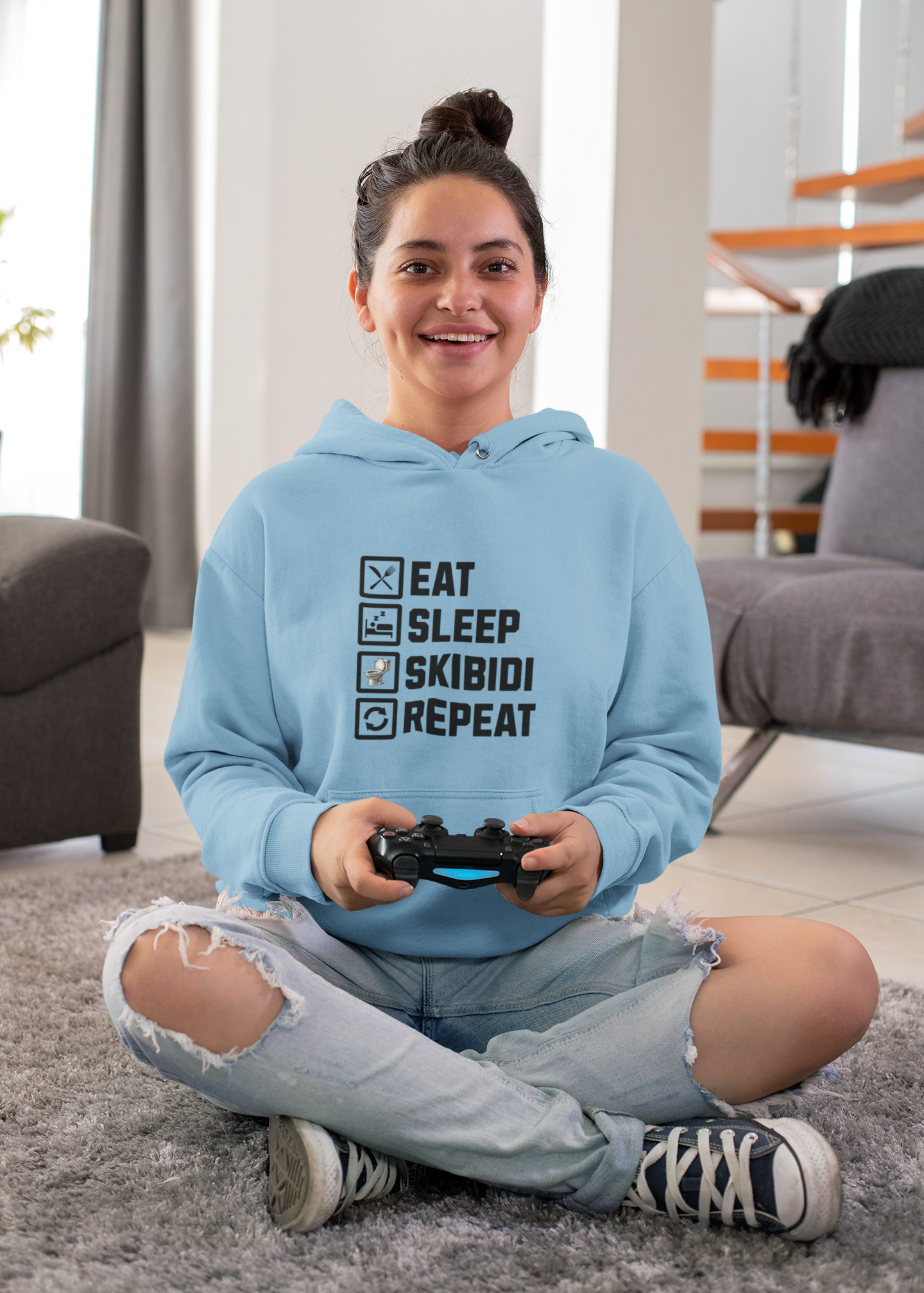 Eat Sleep Skibid Repeat Hoodie
