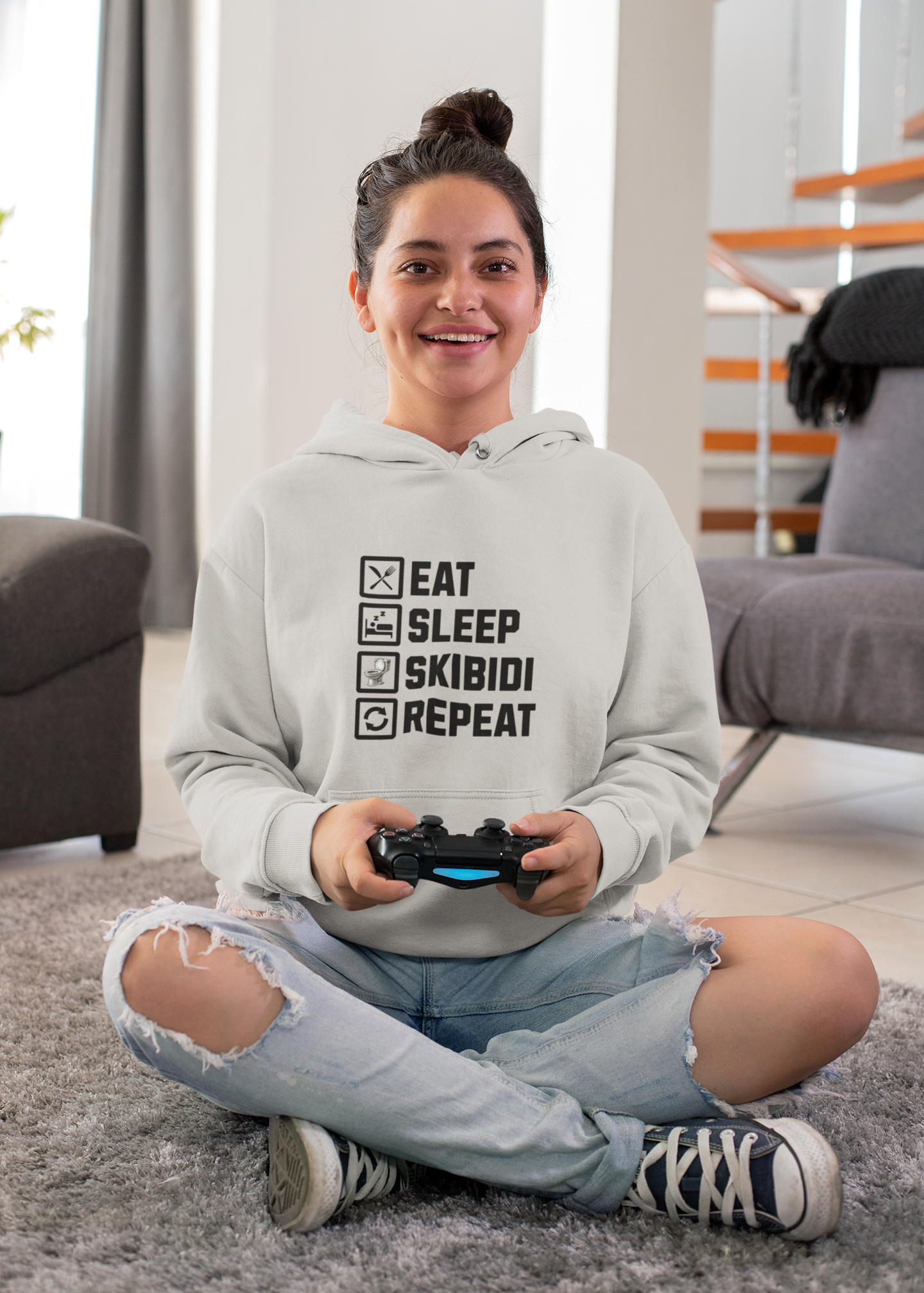 Eat Sleep Skibid Repeat Hoodie