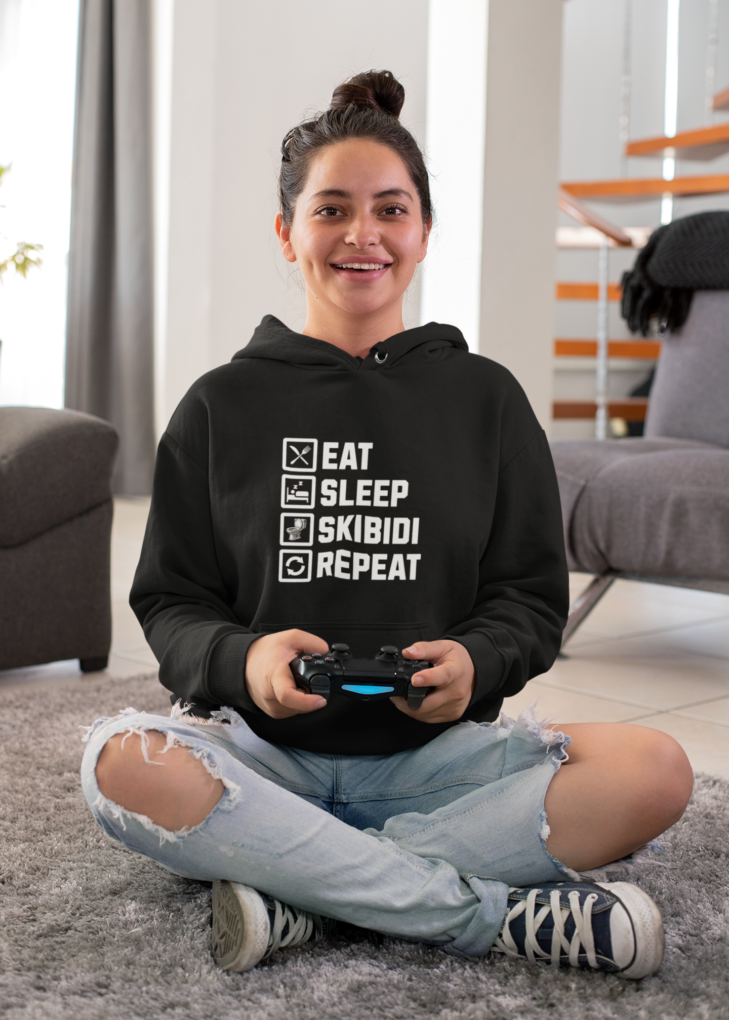 Eat Sleep Skibid Repeat Hoodie