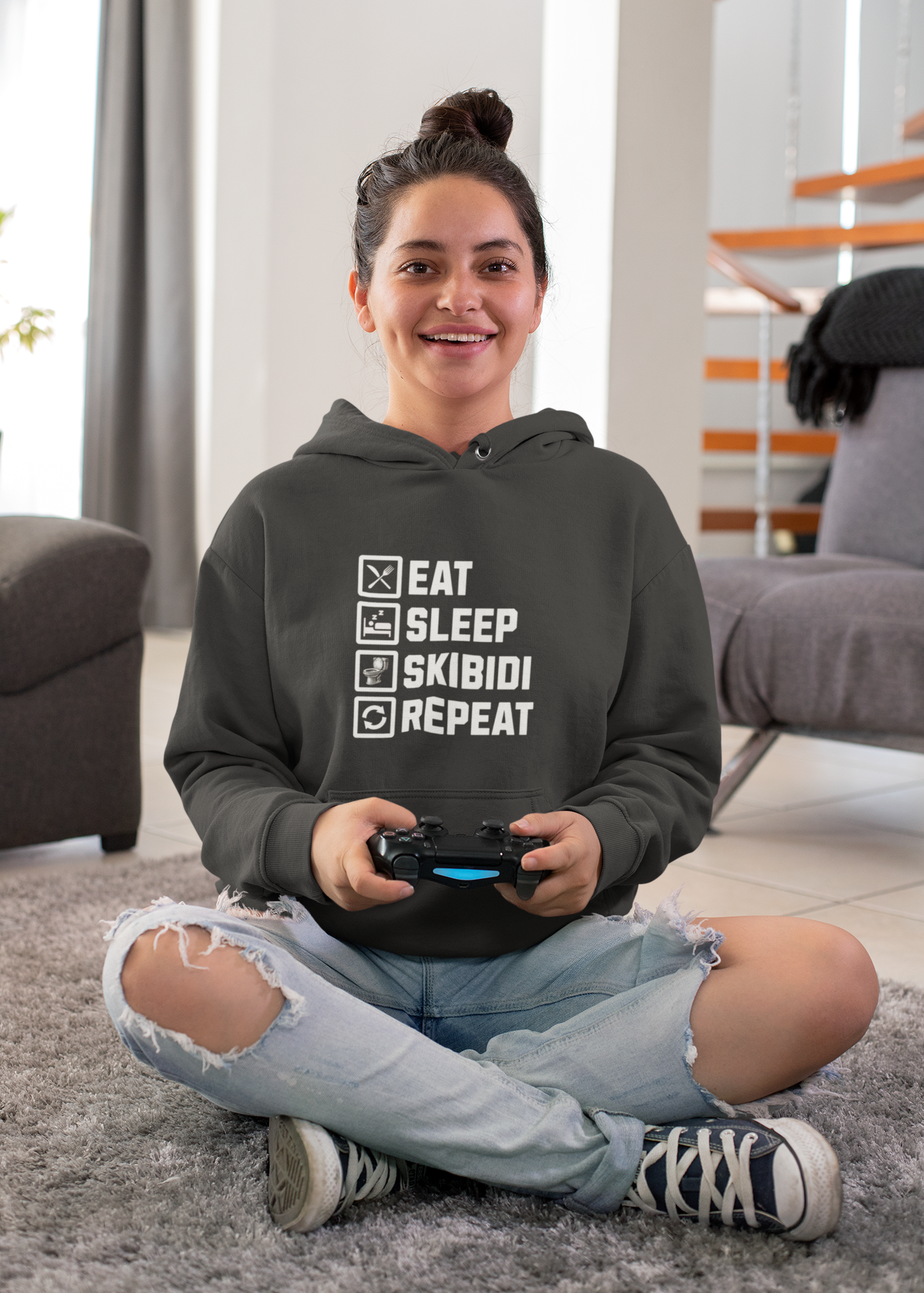 Eat Sleep Skibid Repeat Hoodie