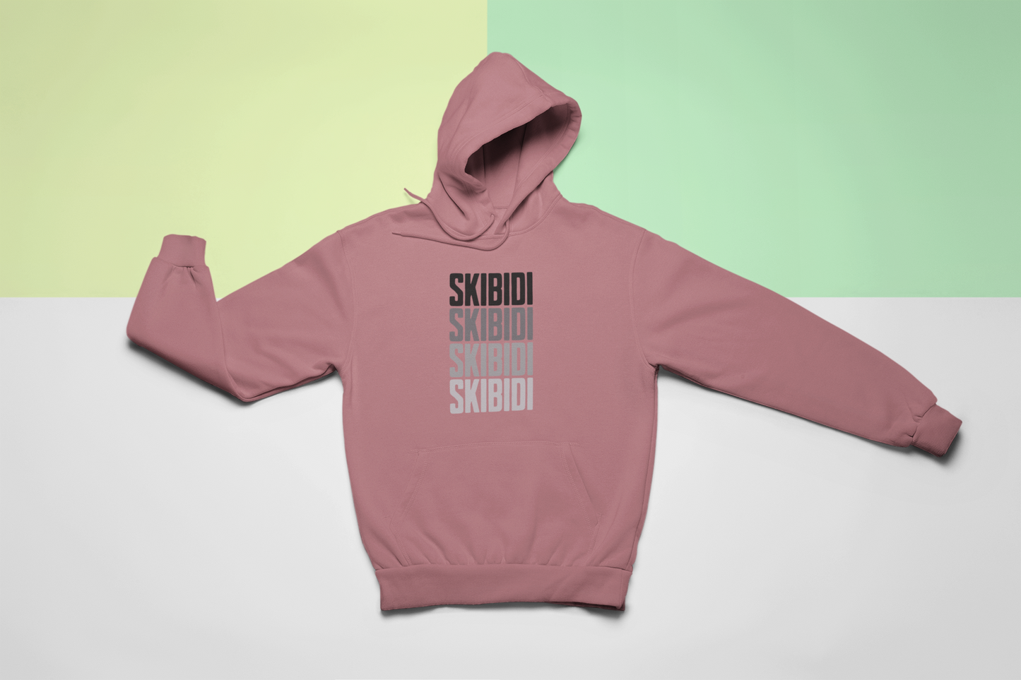 Skibidi Hoodie (Black/Gray Print)