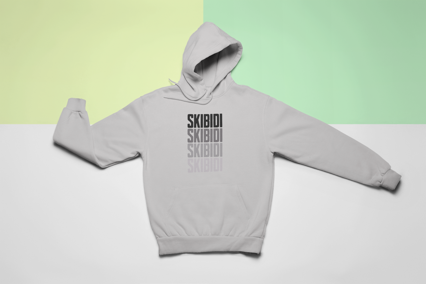 Skibidi Hoodie (Black/Gray Print)