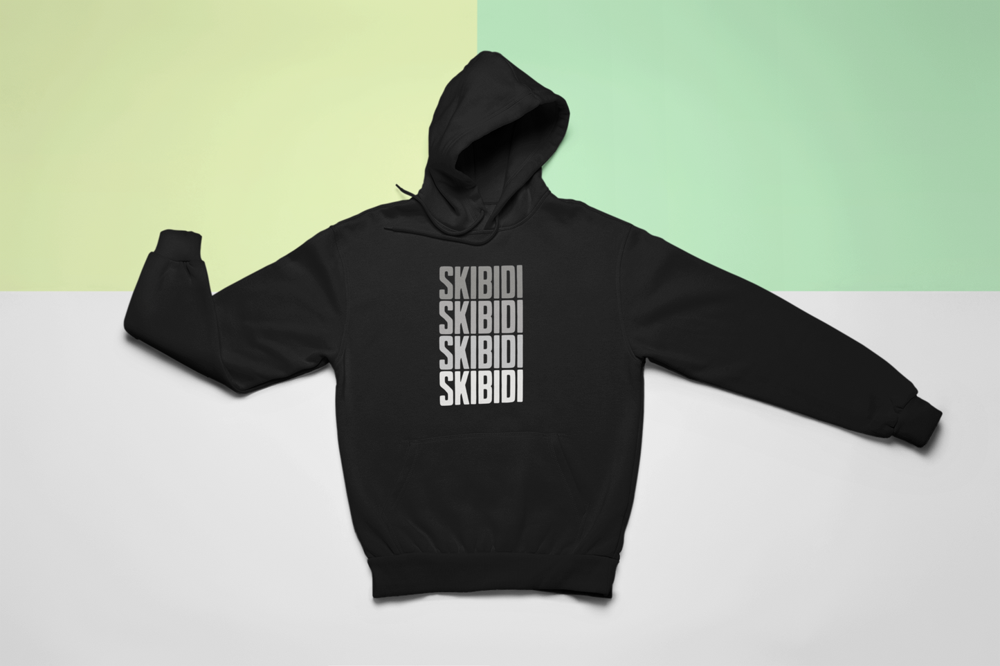 Skibidi Hoodie (Black/Gray Print)