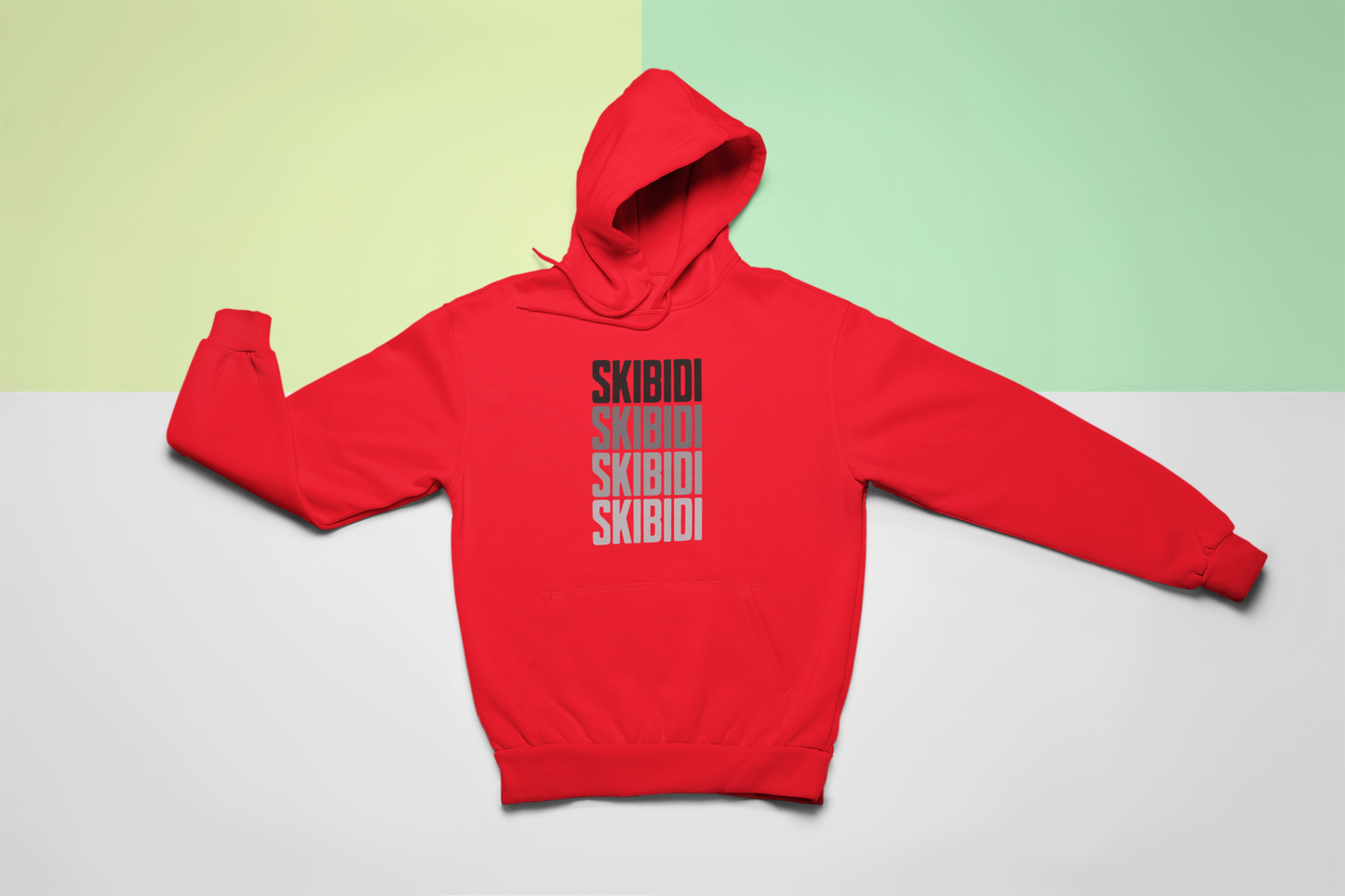Skibidi Hoodie (Black/Gray Print)