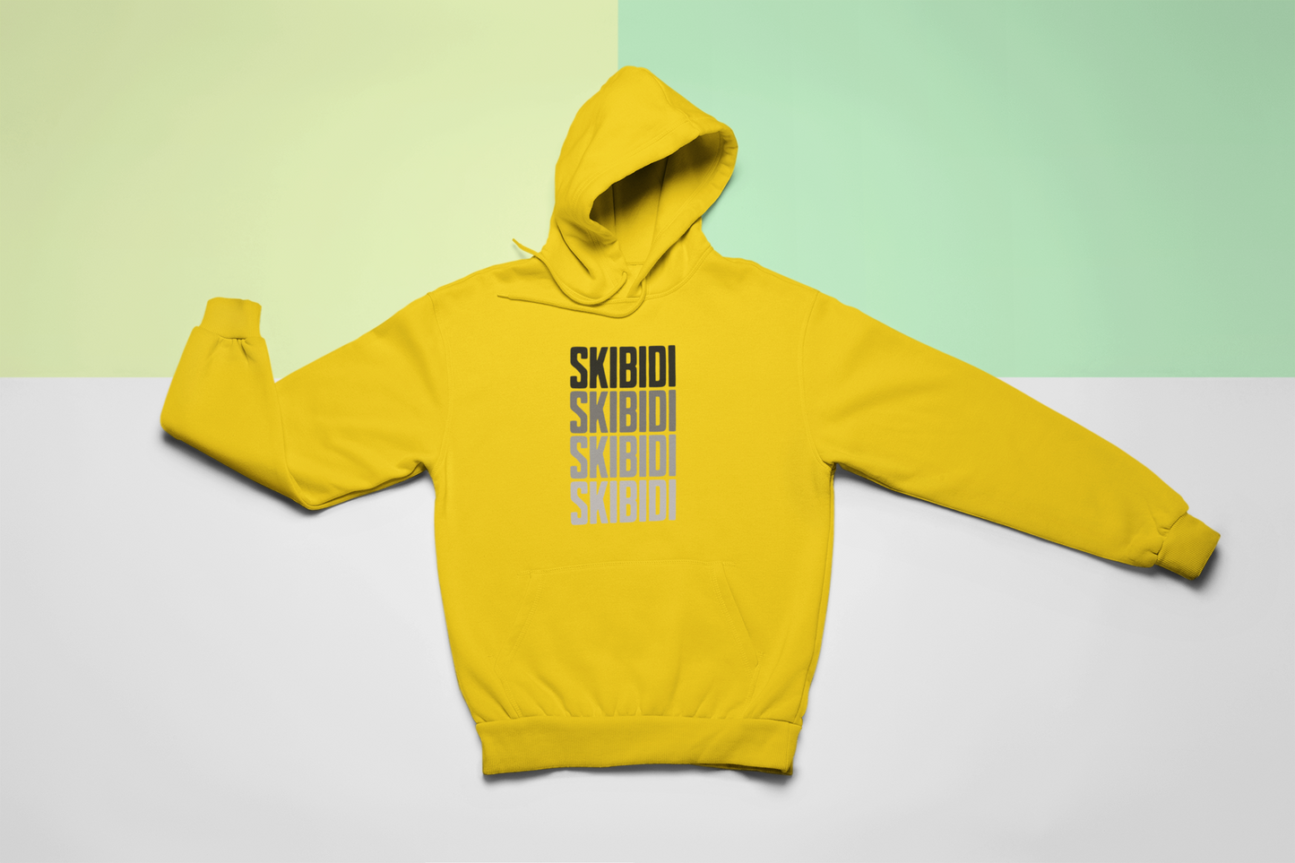 Skibidi Hoodie (Black/Gray Print)