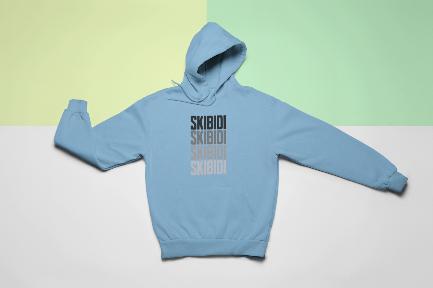 Skibidi Hoodie (Black/Gray Print)